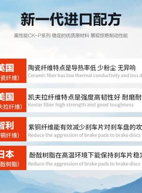 X型ATA陶刹瓷刹车片摩托车注通用碟刹前后车皮高端【ZVB下单备车
