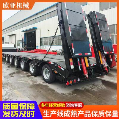 12933挂米勾机低车平板运输半挂多线轴轴线工半程挖机运输液压爬