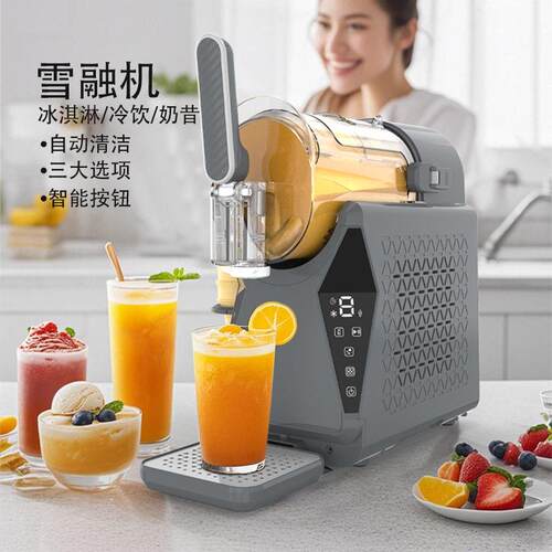 跨境家用小型全自动冰沙机多功能制冰雪泥冷饮机奶昔果汁雪融机