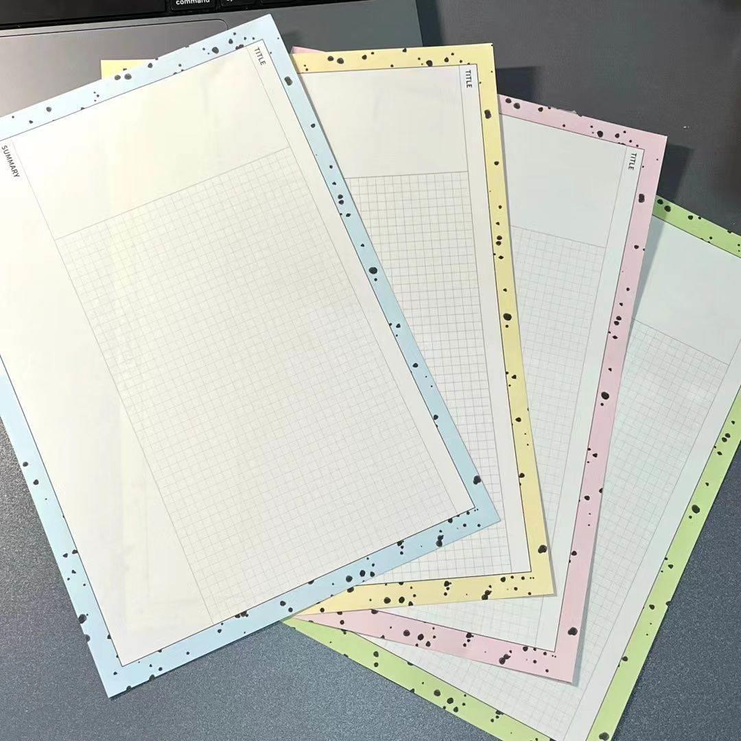 B5奶油泼墨拍纸本小众学生横版笔记本高颜值可撕备忘录留言本
