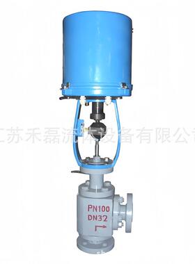 ZRHJ电动角式调节阀高压40P63DC1-5V回差1%精度稳定粘性颗粒介质