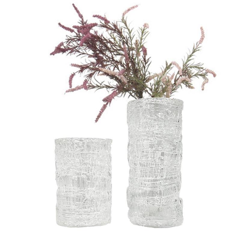 玻璃花瓶摆件客厅家居插花器样板间装饰品创意异形花器摆设设计师