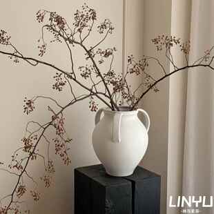 高档林与/欧式覆古陶制花瓶侘风做旧陶寂罐新中式饰装落地瓷景陶