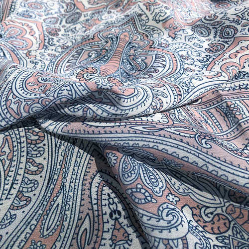 印花面料 欧美风格腰果花图案数码印花雪纺手工diy布料春夏