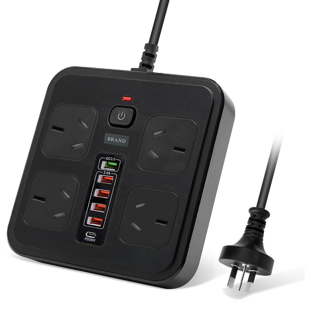 澳洲新款专用孔支持PD20W+QC3.0双快充USB带超载保护开关电商热销