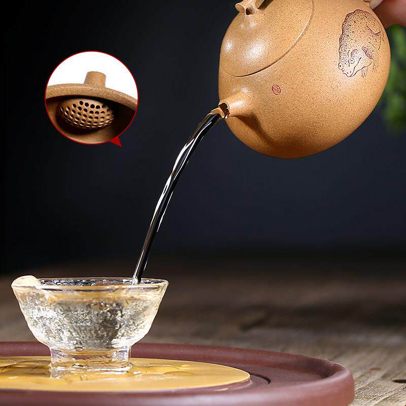 和泥有缘宜兴名家纯手工紫砂壶原矿段泥茄段西施家用泡茶壶具套装