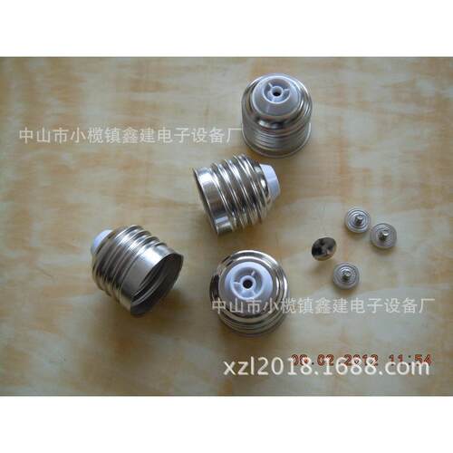 LED球泡灯E27/E14免焊灯头打点压铆铆接治具灯头打凹锁紧机