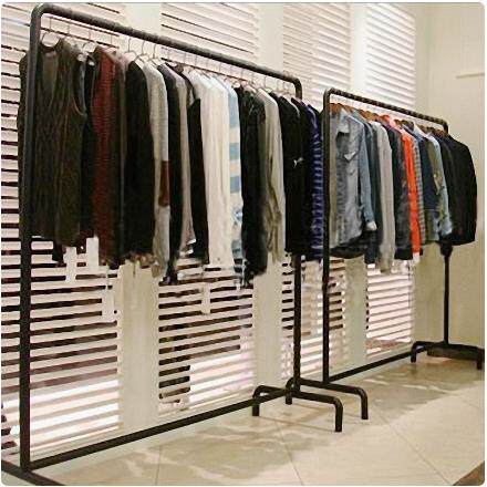 不掉漆服装店衣架展示架落地式铁艺货架男女装挂衣服架子婚纱中岛