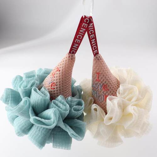 Ice Cream Shaped Bath Puff, Cute Dual-use Bath Flower for Me
