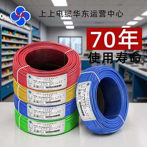 上上电线B1/1.5/2.5/4/6/10平方多股铜丝软线国标纯铜电缆家装