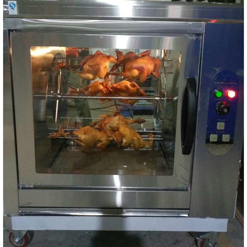 杰冠EB-201单层旋转电烤鸡炉大容量烤24-28只烤鸭炉商用电烤鸭箱