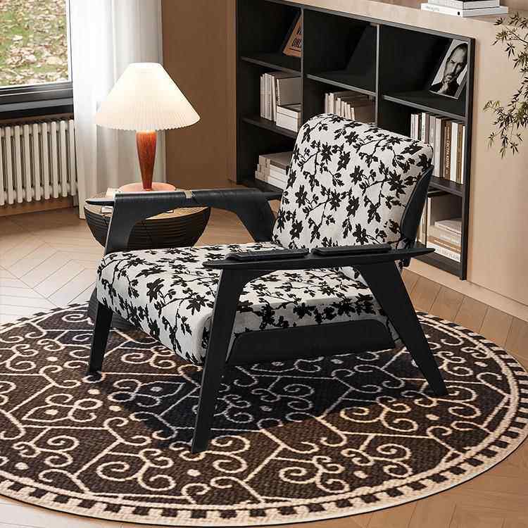 中古风白蜡发木77单人沙酋椅简约客厅阳台师长椅极简设计家用休闲