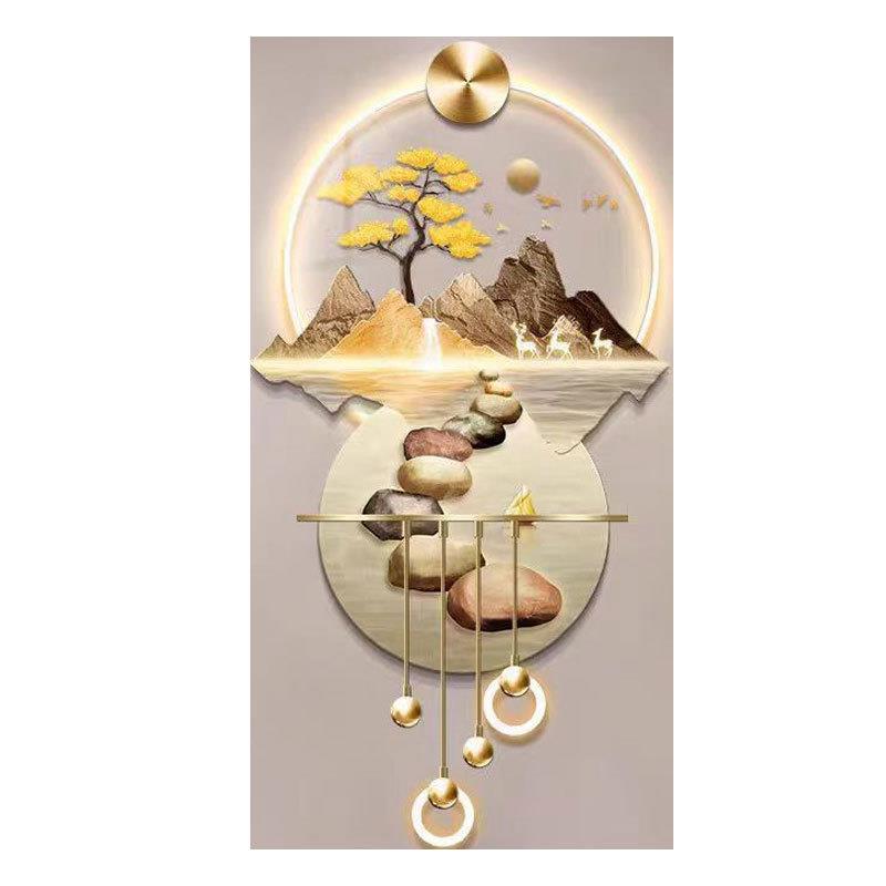 新款玄关装饰挂画走廊过道客厅高级感背景墙壁画亚克力LED灯光画
