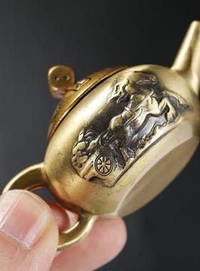 黄铜麻将麻将旋转创意装饰摆件