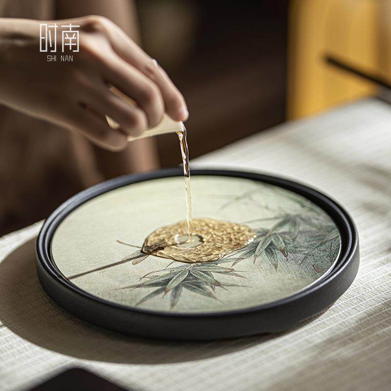 国圆形速干吸水吸水干泡中台创意速干复古壶承粗家陶用陶瓷小风型