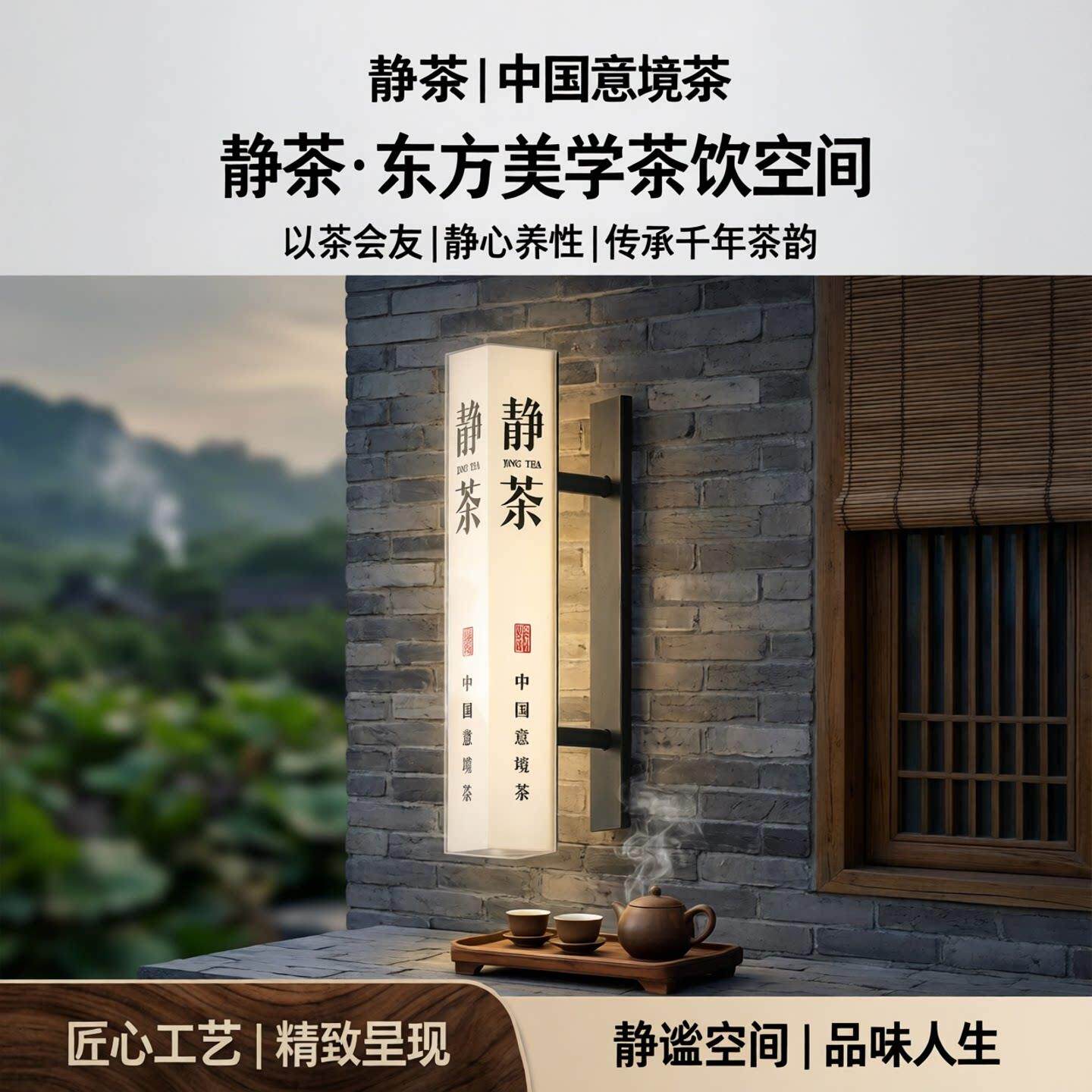 灯箱广告牌发光招牌铁艺挂墙式门头定做压克力灯牌led