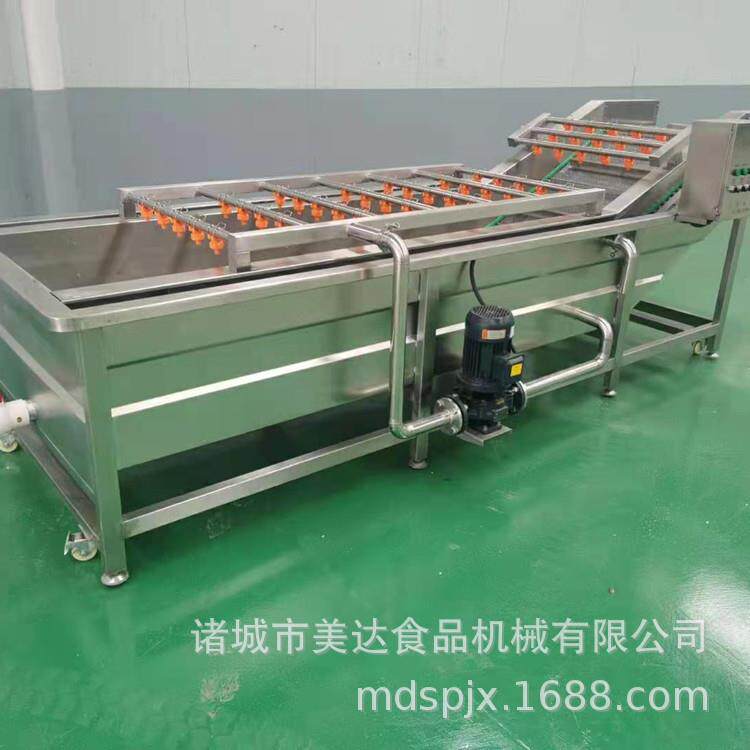 果蔬气泡清洗机菠菜白菜人参三七喷淋清洗设备去泥杂质酱菜脱盐机