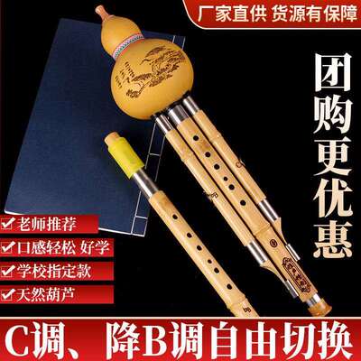 金演丝楠EIQ竹双学调葫芦丝C降B调葫芦丝学生初奏葫芦丝可拆卸乐