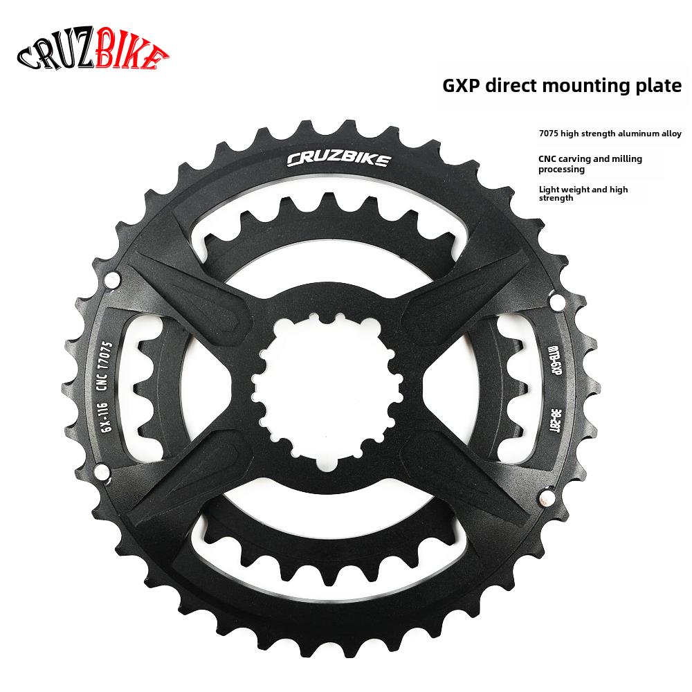 CRUZbike 山地自行车一体双盘曲柄套装 GXP直装36-26T38-28齿牙盘