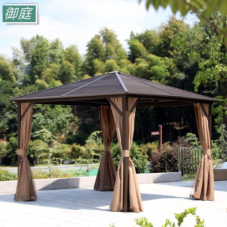 凉亭子户外庭院休闲防雨遮阳光棚花园林别墅铝合金铁镀锌欧式帐篷