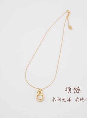 五台山新中式小兔子项链锁骨链女