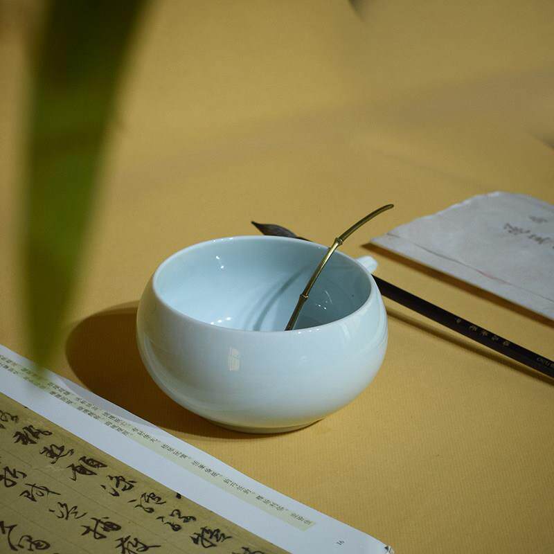 厚院【春暖】陶瓷大号香炉香多功能青瓷水盂毛笔洗池涮笔缸插花瓶