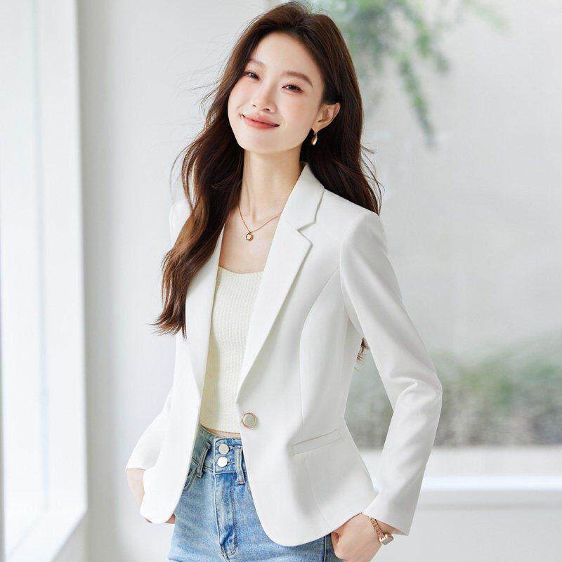 职业装西装外套女士2026春秋新款休闲时尚气质高级感长袖修身西服