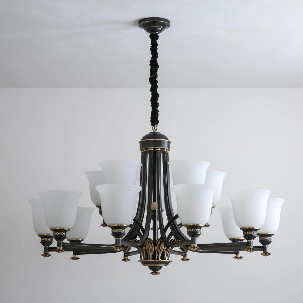 中755法山灯具书全铜美式复古客厅吊餐厅式灯卧室房欧式高端中古