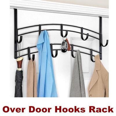 Over Door Hooks Rack Hanger Hanging Towels Clothes