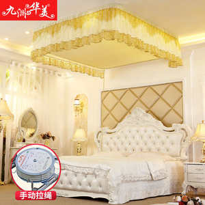 九洲华美升降蚊帐加厚加密宫廷公主风1.8米床双人家用2023年新