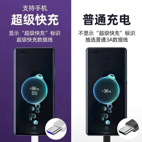 适用华为MatPadPro数据线40W超t级快适用华为充maepadAir充电寸线5A华为matepadpro11/12.6英平板数据线加长e