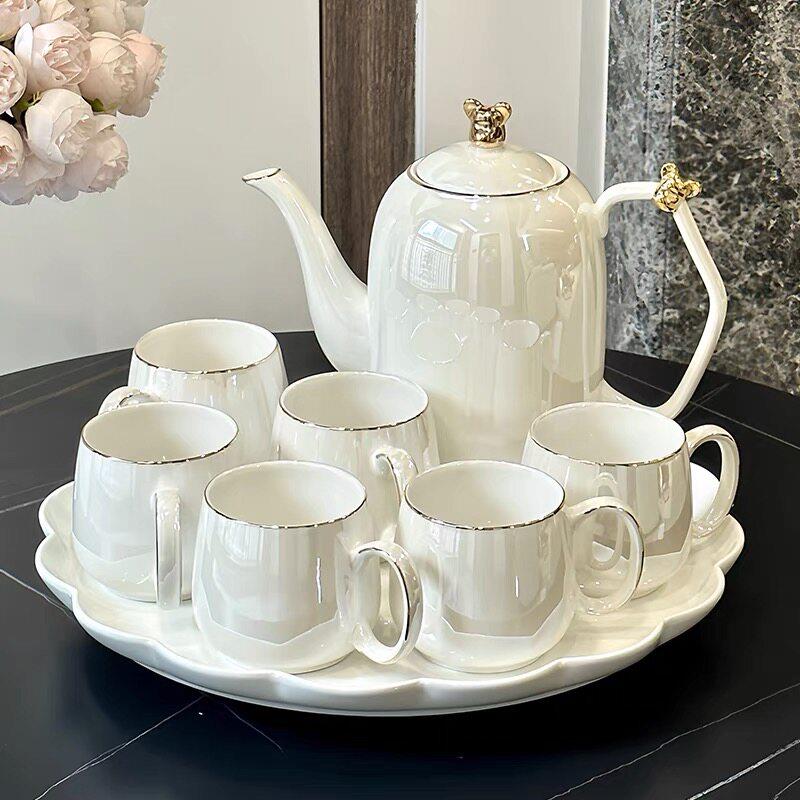茶壶套组轻奢高档乔迁新居结婚茶具杯具家用客厅待客水杯水具套装