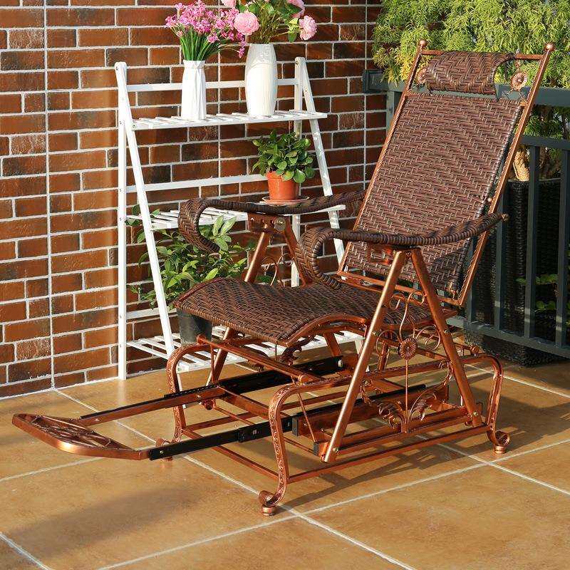 阳台休闲摇椅藤编懒人椅客厅老人成人摇椅家用大人午睡单人摇摇椅