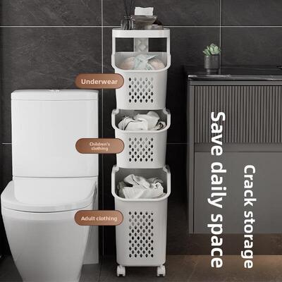 Laundry Multi-layer storage rack Clothes storage basket