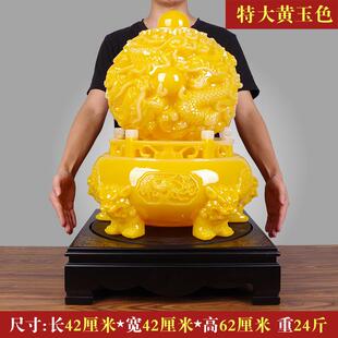 新款招财九龙干 坤鼎摆件大号时来运转九龙鼎居客家厅干玄水关大