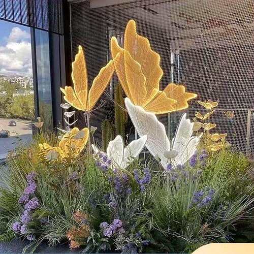 婚庆道具布置发光蝴蝶翅膀舞台装饰吊顶挂件婚礼路引场景布置摆件