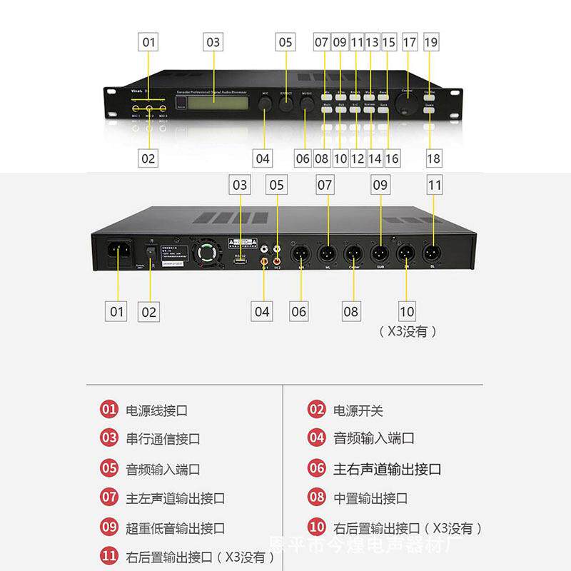 卡拉OK婚庆堂家庭娱乐K歌房卡拉OK伴唱机混响效果器卡拉OK前级
