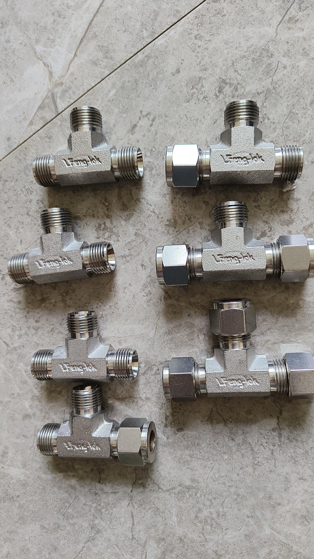 LFeng-lok卡套三通，公制，直径10mm，316材质，