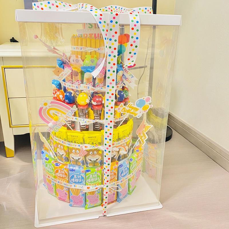 儿童零食蛋糕diy材料包生日礼物女孩派对装饰道具泡沫模型幼儿园