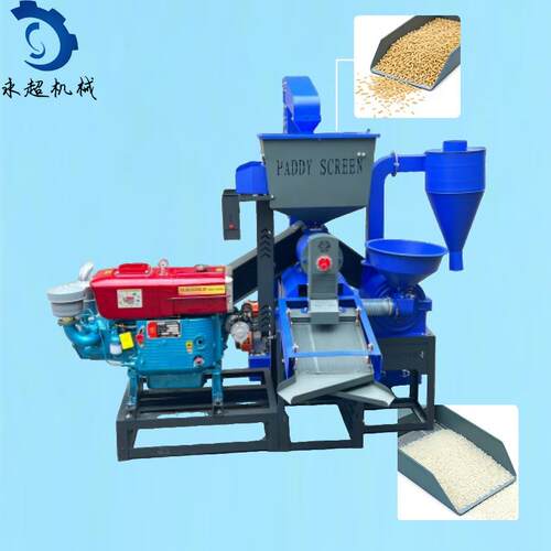 80型细糠粉碎碾米机出口柴油机款水稻脱皮机商用大米去壳机打米机