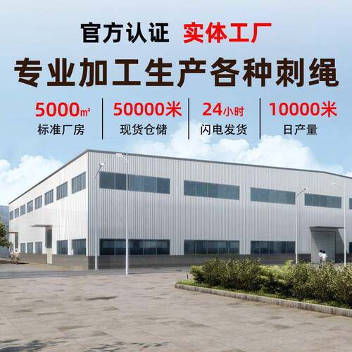 院墙防爬盗网鱼塘网监狱带SWQ刺防隔离网绳铁围蒺藜钢丝刺防攀爬
