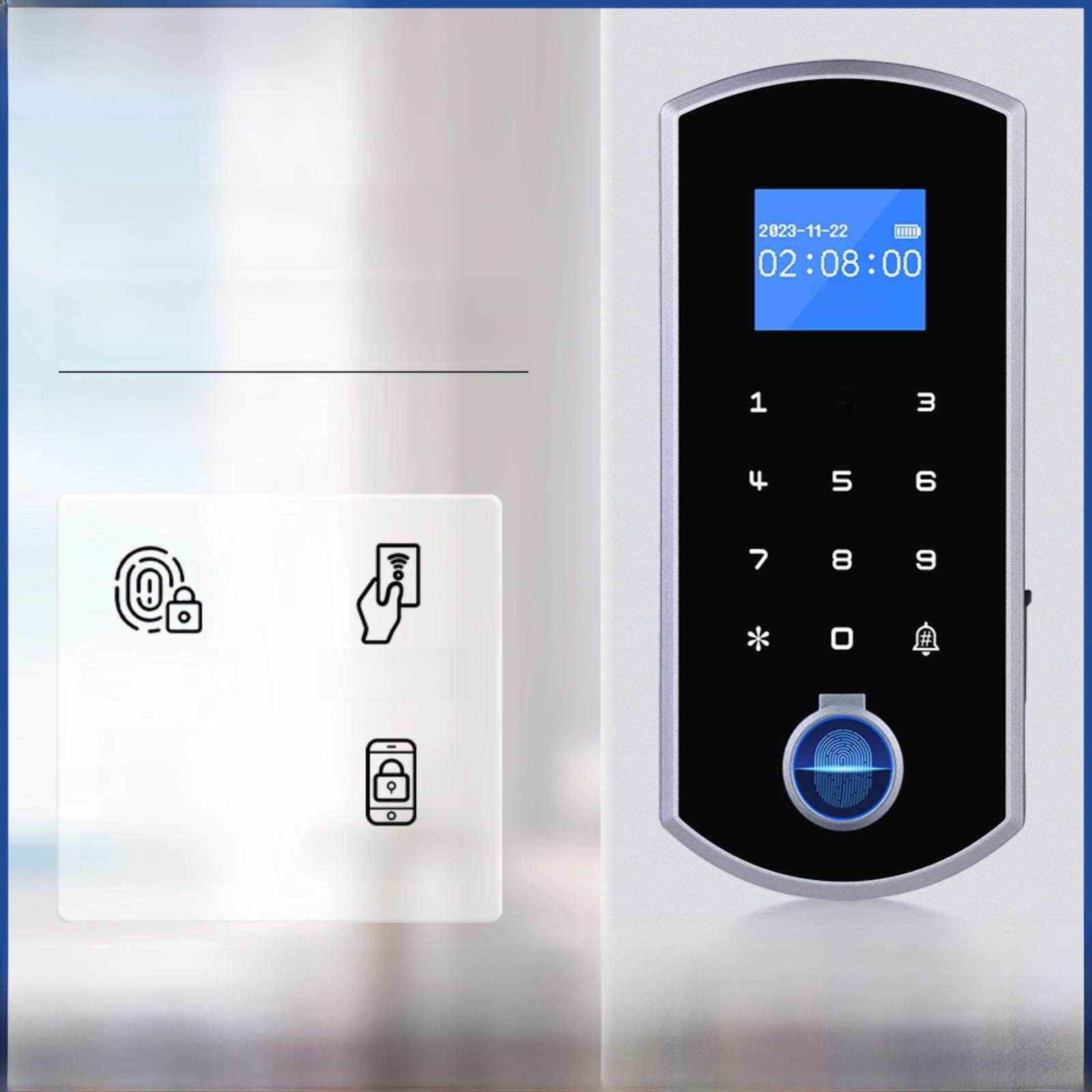 防水无线门禁集免布线密码刷卡玻璃门电磁锁指纹门禁系统一体机