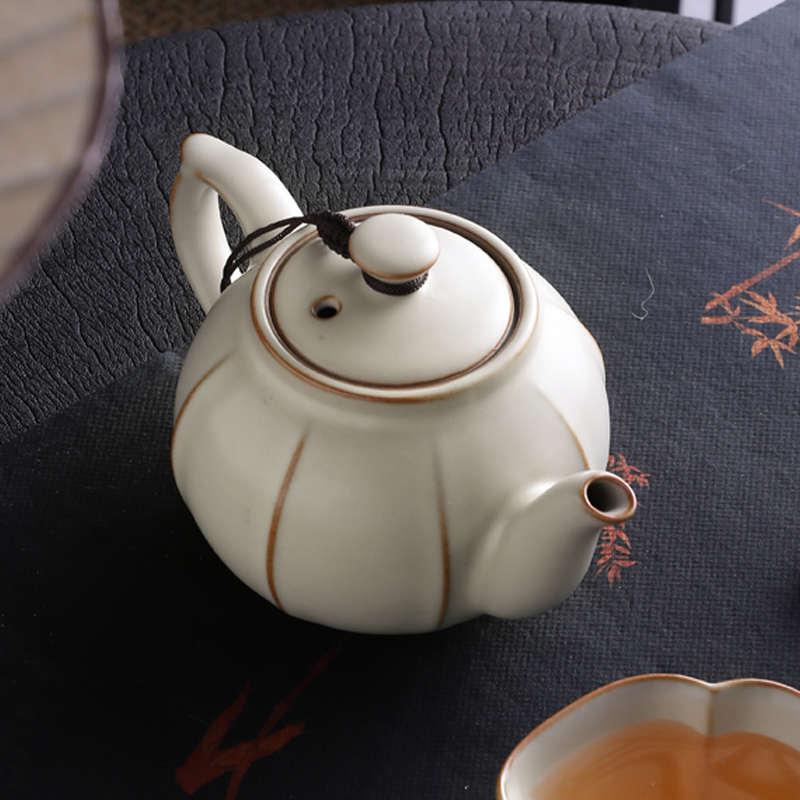 红茶片茶器壶家用小号泡茶壶西施茶壶汝功夫茶具陶瓷开单个瓷汝窑