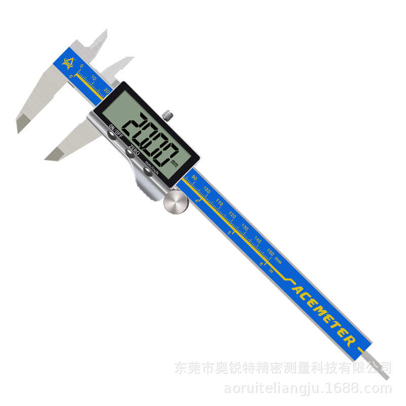 高精度数显卡尺不锈钢游标卡尺工业级电子家用测量工具150mm批发