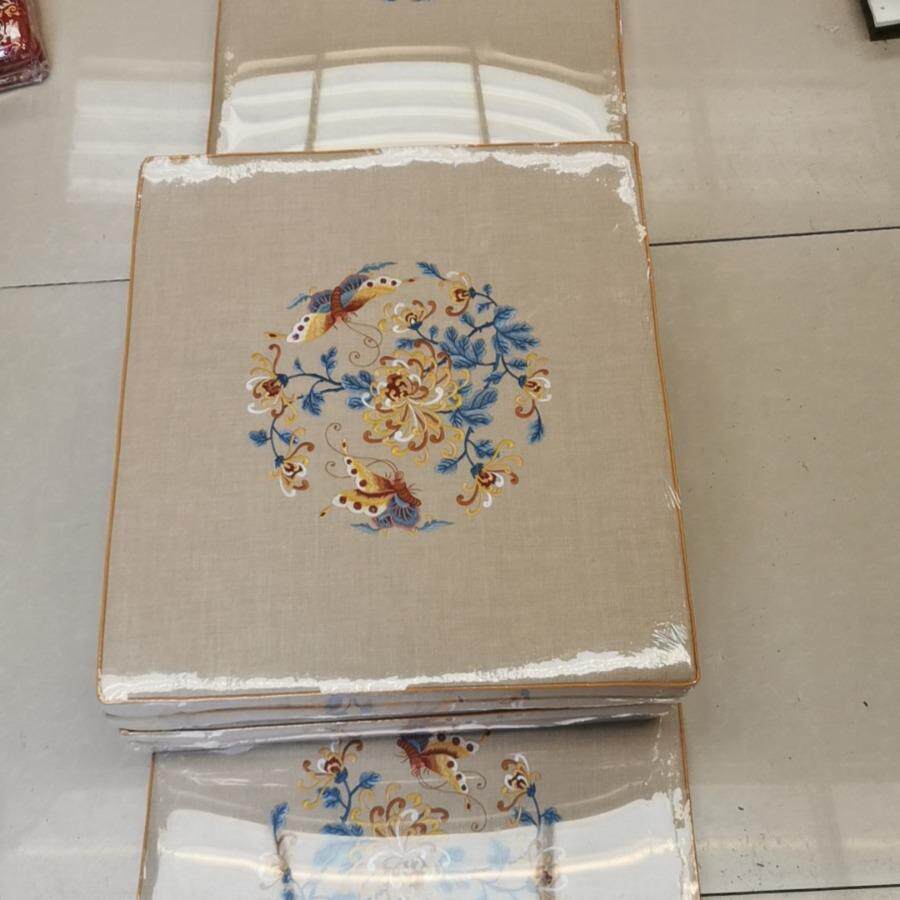 沙发坐垫棉麻织锦缎绣椰棕0000000靠餐乳胶海绵背椅垫椅新中式座