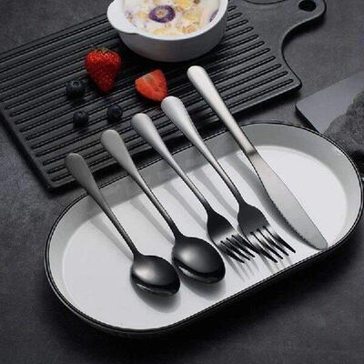 5 Pieces Tableware Sets Stainless Steel Cutlery Spoon Fork