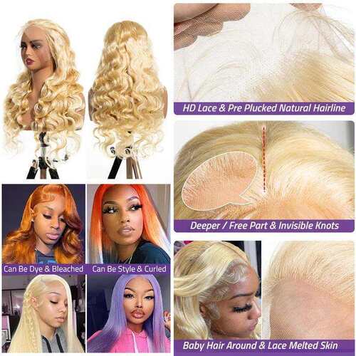 K871款ChristmasHalloween613BlondeBodyWave13x6HD