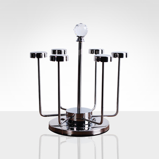 创意旋转沥水杯架 不锈钢杯架家用玻璃杯支架 茶杯架沥水架挂杯架