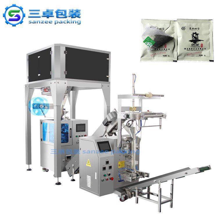 三角包茶叶袋包装机袋泡茶粉无纺布超声波机器三边封内外袋机器