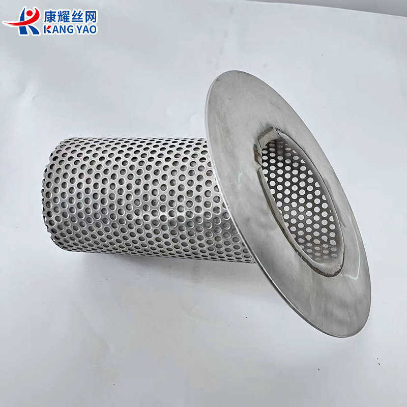 不锈钢斜口过滤筒网用于水泵口管道除污工业污水石灰浆料滤网